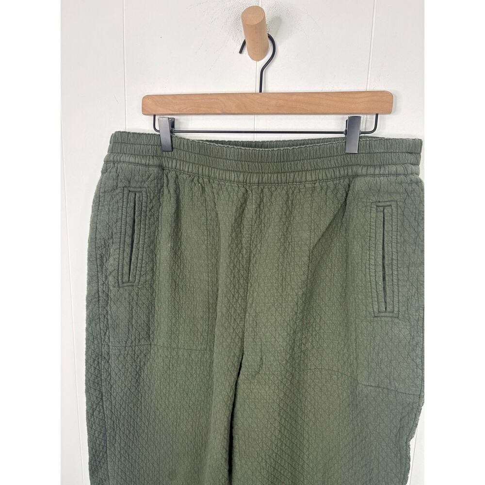 Madewell Olive Green Pull On High Rise Tapered Pants XL Diamond Jacquard - Picture 4 of 9